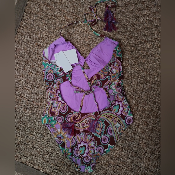 BECCA BY REBECCA VIRTUE GROOVY CANDICE MULTI-WAY ONE PIECE SWIMSUIT L - Picture 9 of 12